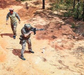 7th Special Forces Group (Airborne) Soldiers run through a shooting drill at the Element training facility in Holt, Fla., April 12, 2022. The overall competition promotes military-to-military relationships, increases mission readiness, and improves regional security.
(U.S. Army photo by Spc. Christopher Sanchez)