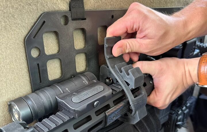 Police Car Cabin Rifle Rack Under Seat Storage - Grey Man Tactical # 206 Vehicle Rifle Rack Package ...