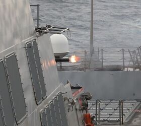 230304-N-AL206-1085 ATLANTIC OCEAN (March 2, 2023) The Arleigh Burke-class guided-missile destroyer USS Thomas Hudner (DDG 116) conducts a test of its Close-In Weapons System in the Atlantic Ocean, March 4, 2023. Thomas Hudner is underway as part of the USS Gerald R. Ford Carrier Strike Group in the Atlantic Ocean executing its Composite Training Unit Exercise (COMPTUEX), an intense, multi-week exercise designed to fully integrate a carrier strike group as a cohesive, multi-mission fighting force and to test their ability to carry out sustained combat operations from the sea. (U.S. Navy photo by Mass Communications Specialist 2nd Class Kerri Kline)