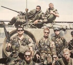 Norman Hooten (bottom right) pictured with other special operations soldiers in Somalia.
