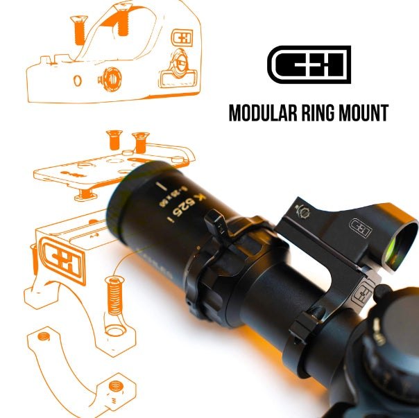 C+H Precision Releases Modular Ring Mount For Optics | thefirearmblog.com