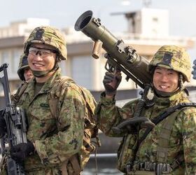 Members of the Japan Ground Self-Defense Force with Carl Gustaf during Exercise Active Shield 2023 at MCAS Iwakuni, Japan, Oct. 24, 2023. (USMC/Cpl. Calah Thompson)