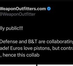 Weapon Outfitters, a dealer for both brands, was one of several companies who shared this story in the first week of January.
