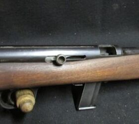 The telltale round Hump of the A series rifles from Gevarm - The gun pictured here is ready to fire with its bolt open and locked to the rear.