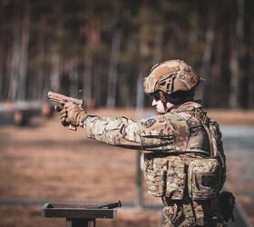 U.S. Army Soldiers assigned to 1st Squadron, 2nd Cavalry Regiment conduct an M17 pistol range in the Grafenwoehr Training Area March. 3, 2023 to maintain their marksmanship skills and increase lethality. The 2nd Cavalry Regiment provides V Corps, America's forward-deployed corps in Europe, with combat-credible forces capable of rapid deployment throughout the European theater to defend the NATO alliance. (U.S. Army photo by Spc. Orion Magnuson)