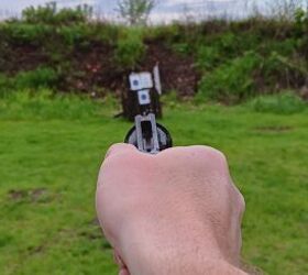 wheelgun wednesday smith wesson 36 the first j frame, Smith Wesson 36 sight picture The orange paint really helps to acquire the sights