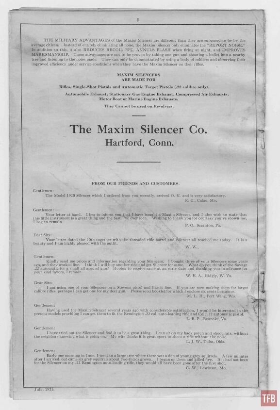 SILENCER SATURDAY 247 Maxim Silencer Catalog And Instruction Manual