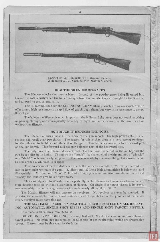 SILENCER SATURDAY 247 Maxim Silencer Catalog And Instruction Manual