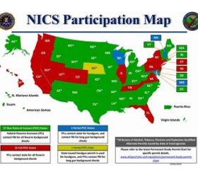 another year over year slide in nics numbers for may, Several states allow other certification or licensing to stand instead of NICS FBI