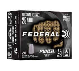 federal punch self defense ammo has new 25 acp option