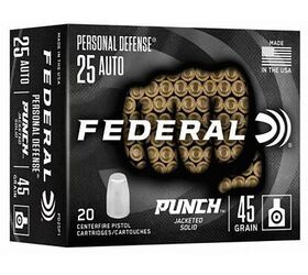 Federal Punch Personal Defense 25 Auto Ammunition