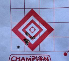 the rimfire report cci suppressor 45 grain heavy quiet, The best group of the day about a quarter in size minus the one round off to the low left