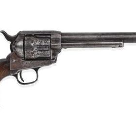 Pat Garret's Colt 1873, which he used to kill Billy The Kid - Serial number 55093 for 1880, .44-40 caliber 7 1/2 inch barrel, one line Hartford address crescent ejector rod head. (Bonhams Auctions)