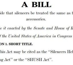 Silencer Saturday #340: The SHUSH Act Reintroduced In Congress