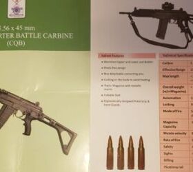 Brochures for one of the rifles developed to address the issues of INSAS
