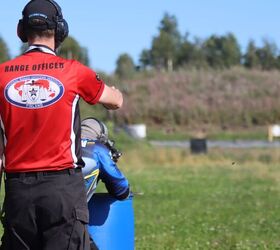 tfb interview kyle litzie world champion ipsc rifle world shoot, An image from stage 7 with the target array coming in fast from the right with 4 IPSC bonus targets and a brown no shoot in the middle There s also a bobber with an IPSC paper target behind the black square