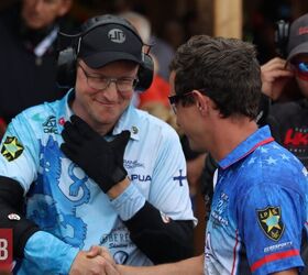 tfb interview raine peltokoski world champion senior ipsc, Raine at the Shoot Off saying hello to Daniel Horner SIG Sauer and U S National Team Eirik Larsen Team HK to the right