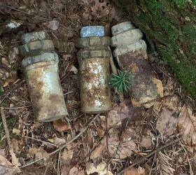 The remains of grenades recovered near the border (Ukraine Border Guard Service)