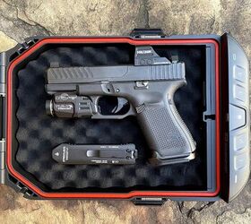 5 firearms to have on hand for a natural disaster, A Glock 19 and Streamlight Wedge XT in a Vaultek Lifepod 2 0 portable safe