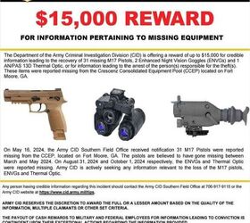 army ups reward for stolen pistols nvg to 15 000