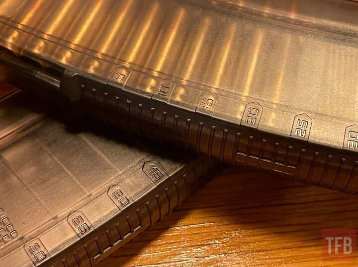tfb review magpul tmag 30 magazines translucent olive drab hue, If I was not told about the OD Green translucency I would think more of grey smoke