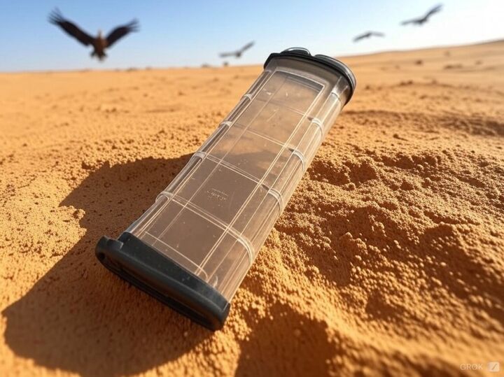 tfb review magpul tmag 30 magazines translucent olive drab hue, This is Grok s a generative artificial intelligence chatbot developed by xAI perception of a transparent AR15 magazine in direct sunlight I did ask for the extra vultures though