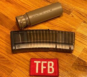tfb review magpul tmag 30 magazines translucent olive drab hue, The new Magpul TMAGs filled up with a virgin ASE Utra QD suppressor 5 56 in FDE