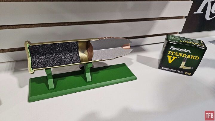 shot 2025 new remington ammo including quiet revolver 22 lr loads, Cutaway view of Standard V 22 LR plinking ammo