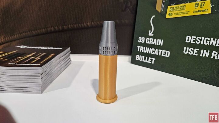 shot 2025 new remington ammo including quiet revolver 22 lr loads, The new bullet shape makes it easier to load into the cylinder