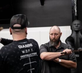 Some stick fighting for warmup. As we progressed through the lessons, we used different objects in the same patterns and techniques. WOFT reinforces simple techniques that you can apply now.