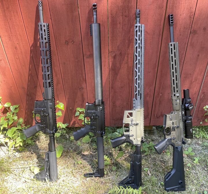 ar15s for hunting europe vs usa, Ruger DAR Germany Grand Power and LWRCI left to right