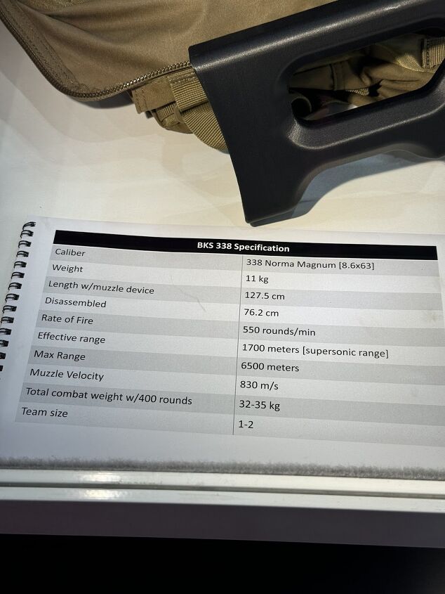 the big pk the fk brno bks 338 machine gun, BKS specifications Photo by FK BRNO