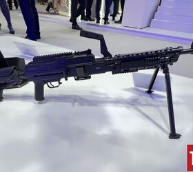 the turkish modernized pkm the mmt modern machine gun, The Azerbaijan modernized PKM the Assault Machine Gun HP 7 62 at IDEX 2025 Photo by Lynndon Schooler