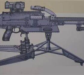 the turkish modernized pkm the mmt modern machine gun, Conceptual image of the prototype MMT on a M192 tripod Photo credit unknown