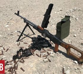 chinese export cs lm4 7 62x51mm type 80 machine gun, 7 62x54mm PKM built on a VLTOR receiver from a parts kit This gun has a round count of over 200K with a few receiver repairs Photo by Lynndon Schooler