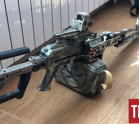 snub nose pkm the pkz machine gun, Spetsnaz PKM set up Photo by Lynndon Schooler