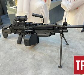 Caracal CLMG 556 at IDEX 2025. Photo by Lynndon Schooler.