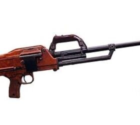 nikitin vs kalashnikov round ii the tkb 015, Original proposed version of the TKB 015 Note that the forward ejection tube between the barrel and the piston tube has no gas regulator Photo credit unknown
