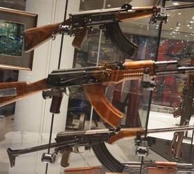the korobov tkb 516 light machine gun, Top TKB 454 AKM with experimental Bakelite furniture and the TKB 517 Photo by Lynndon Schooler