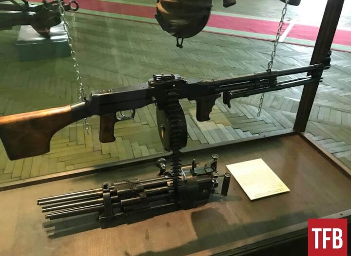 Early Degtyarev RPD-44 7.62x41 light machine gun at the Saint Petersburg Artillery museum. Photo by Lynndon Schooler.