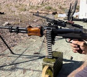 Out testing weapons, including an RPD 7.62x39 light machine gun. Photo by Lynndon Schooler.
