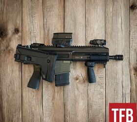 truck guns part 1 from stagecoaches to tacomas, Perun X16 PDW in 5 56mm with 8 barrel ACR stock and Midwest Industry inline comp