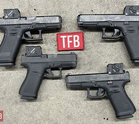 Glock 45, Glock 47, Glock 43X and Glock 19 (top left to right bottom).
