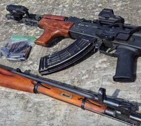 youtuber tests russian diy counter drone rounds, The tools Mosin Nagant and AK Credit Friendly Neighborhood Rifleman via YouTube