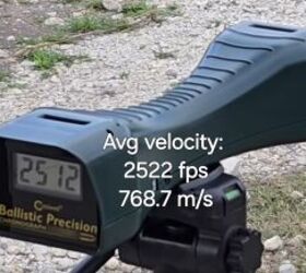 youtuber tests russian diy counter drone rounds, Velocity reading Credit Friendly Neighborhood Rifleman via YouTube
