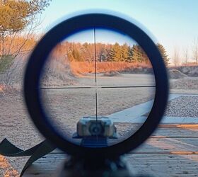 tfb review winchester supreme 1 4x24mm lvpo rifle scope, At 1x above you can see my target poking above the 200 yard berm