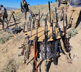 silencer saturday 380 suppressors v brakes on competition guns, A rack full of rifles at the NRL Hunter match Note how outnumbered the silencers are