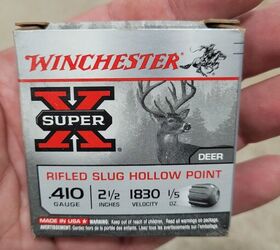 fudd friday what shotgun gauge for what hunting season, You can buy 410 slugs but there are far better choices for deer Stick with small game with this small bore shotgun Zac K
