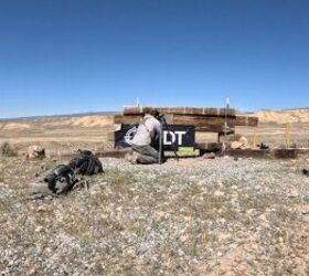 Stage involving a railroad tie barricade
