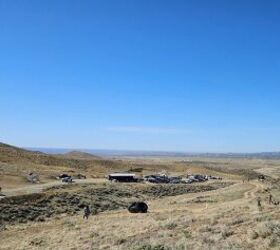 View back down onto the parking area from the shooting stages